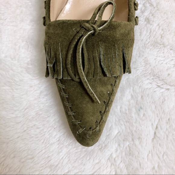Manolo Blahnik Shoes - Manolo Blahnik olive suede heels